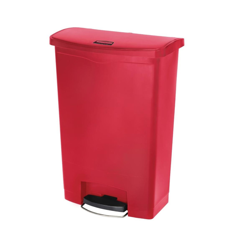 Poubelle À Pédale Frontale Slim Jim Rouge- 90L - Rubbermaid Poubelle À Pédale Frontale Slim Jim Rouge- 90L - Rubbermaid
