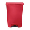 Prügikast pedaaliga Slim Jim punane - 90L - Rubbermaid