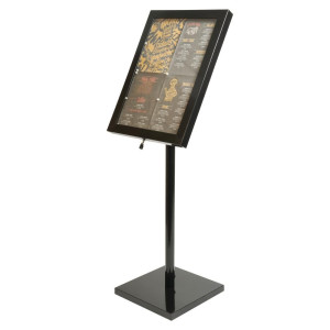 Valgustatud must LED-stend - Securit - Fourniresto
