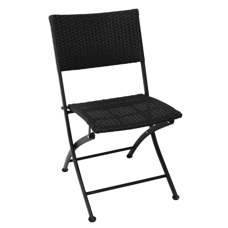 Folding rattan chairs - Set of 2 - Bolero - Fourniresto Folding rattan chairs - Set of 2 - Bolero - Fourniresto