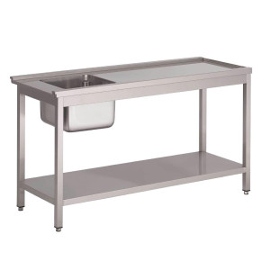 Vasak eelpesula laud nõudepesumasinale kapuutsiga GL896 - L 1200mm - Gastro M
