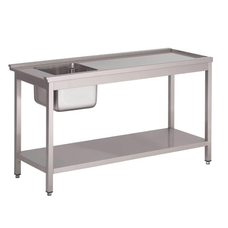 Vasak eelpesula laud nõudepesumasinale kapuutsiga GL896 - L 1200mm - Gastro M