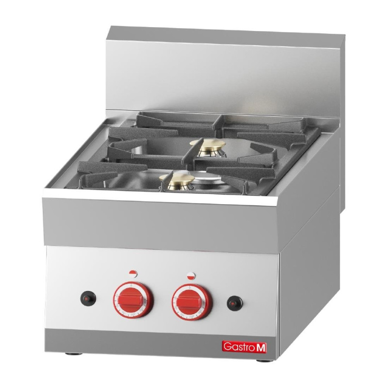 Fourneau 2 feux vifs gaz à poser 650 - Gastro M - Fourniresto Fourneau 2 feux vifs gaz à poser 650 - Gastro M - Fourniresto