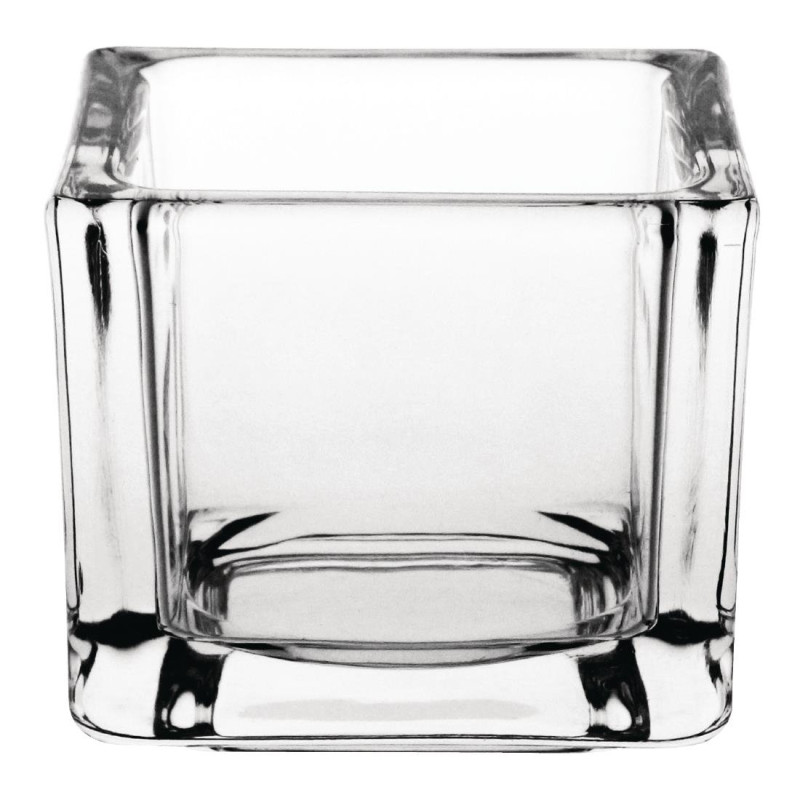 Square glass tealight holder - Set of 6 - Olympia - Fourniresto Square glass tealight holder - Set of 6 - Olympia - Fourniresto