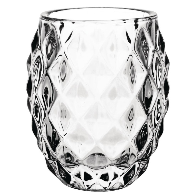Glass diamond-shaped transparent tealight holder 75mm - Set of 6 - Olympia - Fourniresto Glass diamond-shaped transparent tealight holder 75mm - Set of 6 - Olympia - Fourniresto