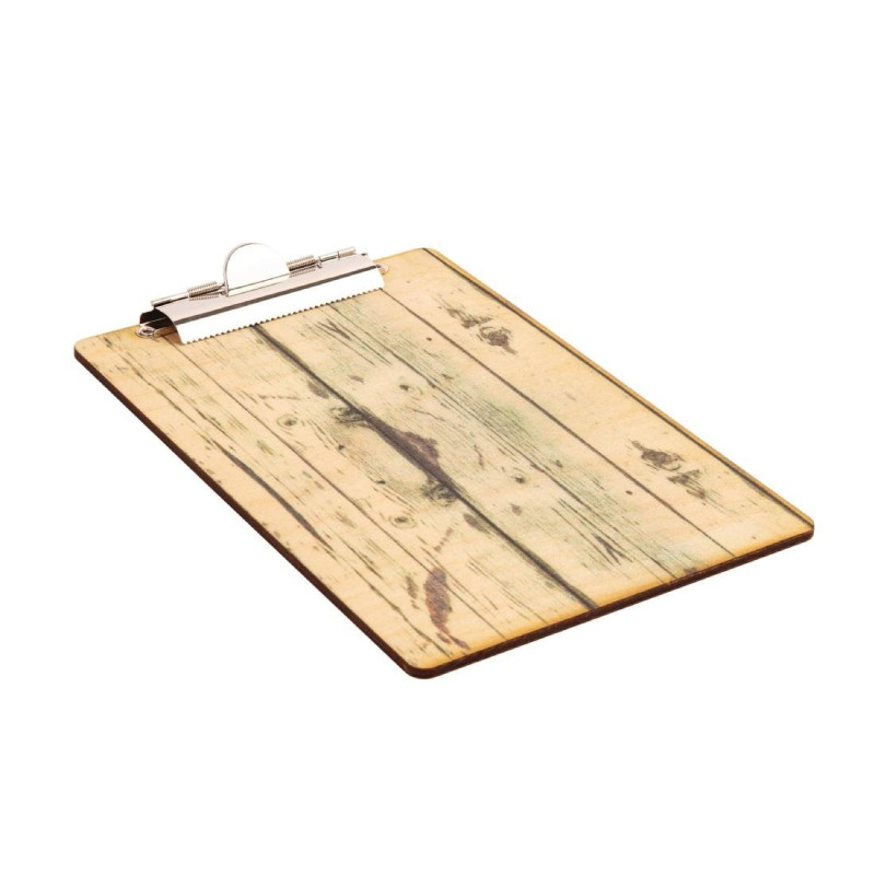 Plaque porte-menu effet bois clair A5 - Olympia - Fourniresto Plaque porte-menu effet bois clair A5 - Olympia - Fourniresto