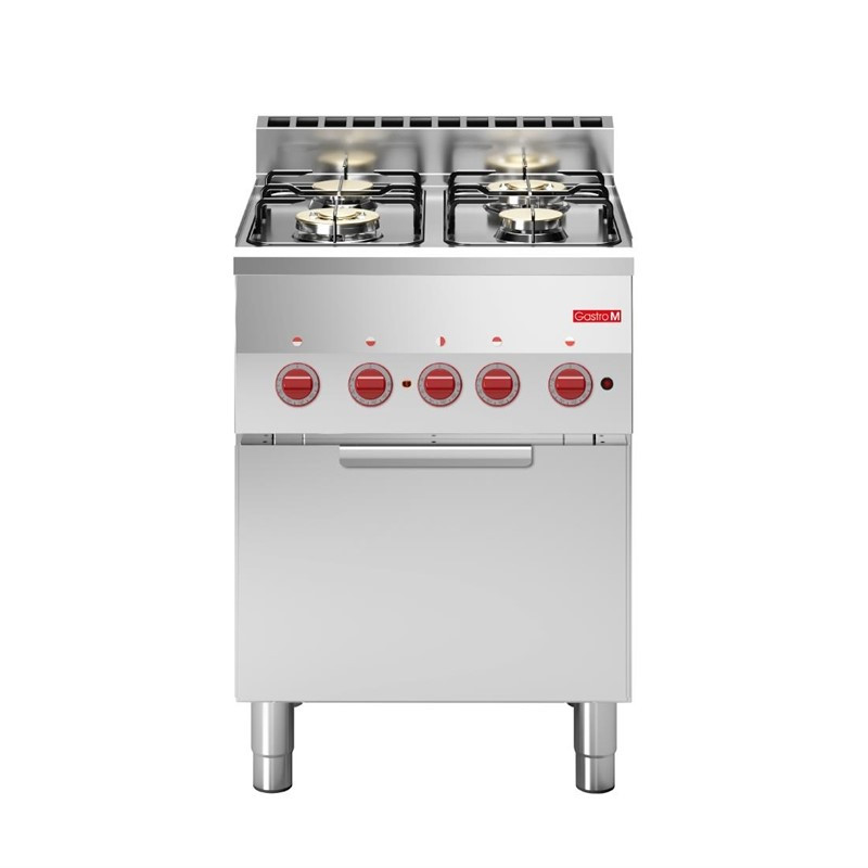 Fourneau 4 Feux Gaz Sur Four Électrique À Convection GN 2/3 600 - Gastro M Fourneau 4 Feux Gaz Sur Four Électrique À Convection GN 2/3 600 - Gastro M