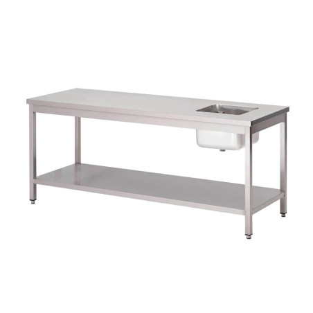 Roostevabast terasest peakokalaud koos madala riiuliga - L 1600 x S 700mm - Gastro M - Fourniresto