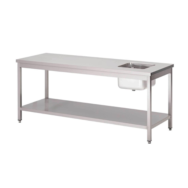 Peakoka roostevabast terasest laud madala riiuliga - L 2000 x S 700 mm - Gastro M Peakoka roostevabast terasest laud madala riiuliga - L 2000 x S 700 mm - Gastro M