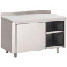 Roostevabast terasest kapp libistavate ustega ja tagaseinaga - L 1400 x S 700mm - Gastro M