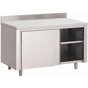 Roostevabast terasest kapp libistavate ustega ja tagaseinaga - L 1600 x S 700 mm - Gastro M