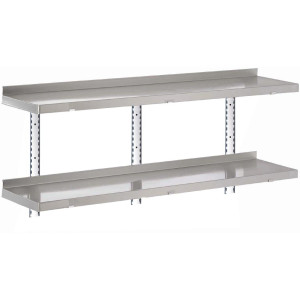 Seinariiul roostevabast terasest ilma tugedeta - L 1400 x S 400 mm - Gastro M
