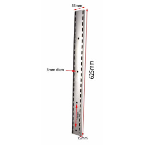 Roostevabast terasest riiulikinnitus - L 600mm - Gastro M