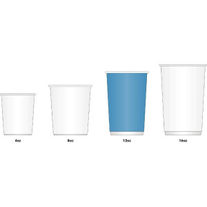 Türkiissinised topsid - 340 ml - 1000 tükki komplektis - Fiesta