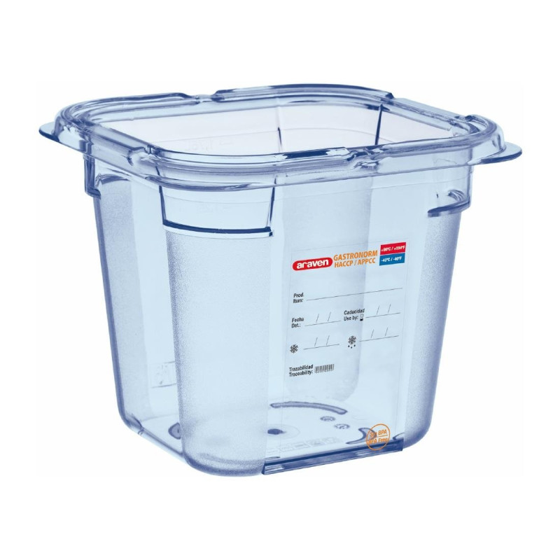 Blue airtight container ABS GN1/6 150mm - Araven - Fourniresto Blue airtight container ABS GN1/6 150mm - Araven - Fourniresto