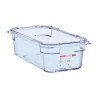 Sinine hermeetiline karp ABS - GN 1/3 100 mm - Araven - Fourniresto