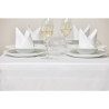 White tablecloth with satin band 1370 x 2280mm - Mitre Luxury - Fourniresto