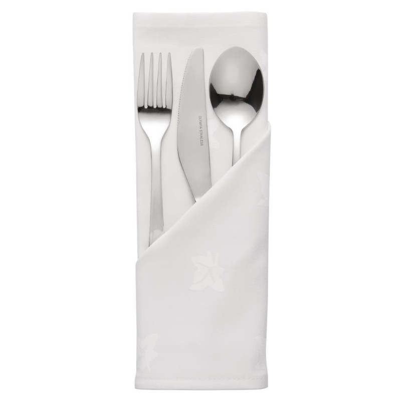 Serviettes blanches en coton 450 x 450mm - Lot de 10 - Mitre Luxury - Fourniresto Serviettes blanches en coton 450 x 450mm - Lot de 10 - Mitre Luxury - Fourniresto