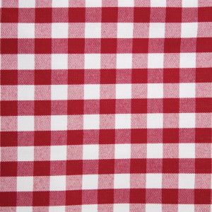 Ruuduline punaste ruutudega polüestrist laudlina 890 x 890mm - Mitre Essentials - Fourniresto