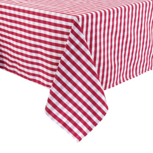 Nelikantne punaste ruutudega polüestrist laudlina 1320 x 1320mm - Mitre Essentials - Fourniresto