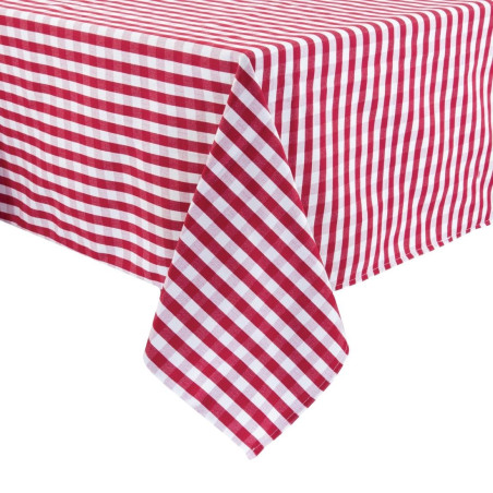 Nelikantne punaste ruutudega polüestrist laudlina 1320 x 1320mm - Mitre Essentials - Fourniresto