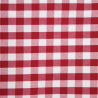 Nelikantne punaste ruutudega polüestrist laudlina 1320 x 1320mm - Mitre Essentials - Fourniresto