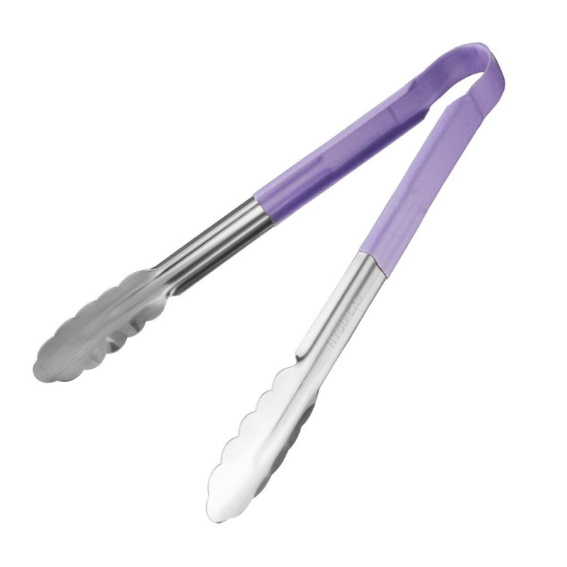 300mm purple serving tongs - Vogue - Fourniresto 300mm purple serving tongs - Vogue - Fourniresto