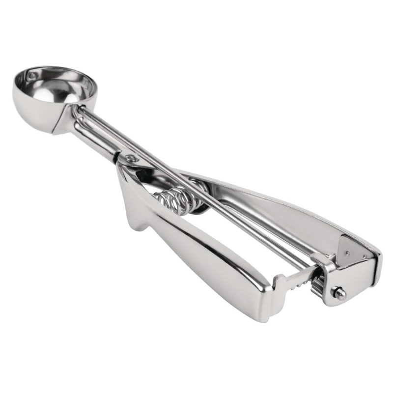 Stainless Steel 18ml Ice Cream Scoop - Vogue - Fourniresto Stainless Steel 18ml Ice Cream Scoop - Vogue - Fourniresto