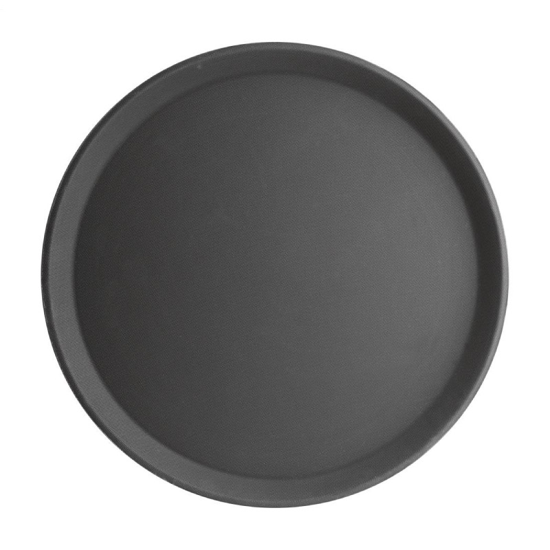 Non-slip round black fiberglass tray 406mm - Olympia KRISTALLON - Fourniresto Non-slip round black fiberglass tray 406mm - Olympia KRISTALLON - Fourniresto