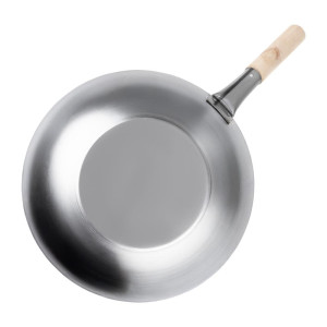 Wok terasest - 35,6 cm - Vogue - Fourniresto