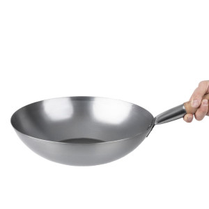 Wok terasest - 35,6 cm - Vogue - Fourniresto