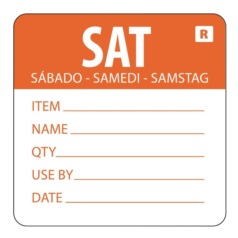 Removable Label "Saturday" - Vogue Removable Label "Saturday" - Vogue