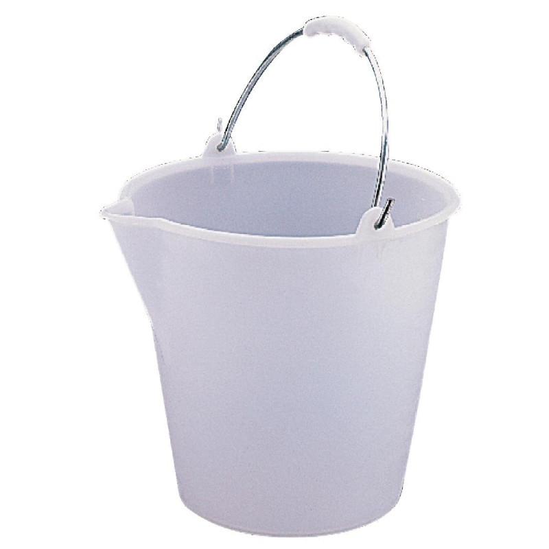 White 12L very strong plastic bucket - Jantex - Fourniresto White 12L very strong plastic bucket - Jantex - Fourniresto