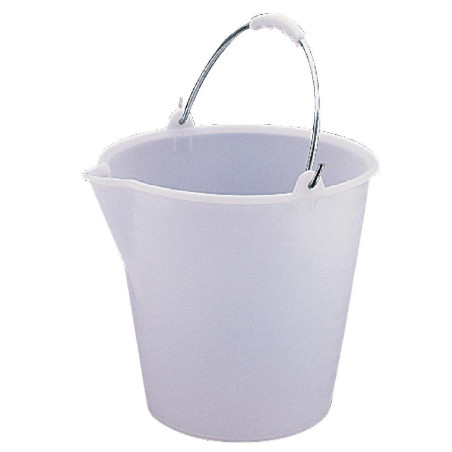 Plastikust väga vastupidav valge ämber 12L - Jantex - Fourniresto