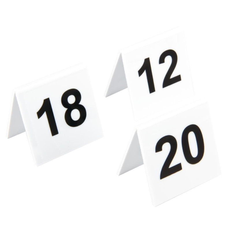 Set of plastic table numbers 11-20 - Olympia - Fourniresto Set of plastic table numbers 11-20 - Olympia - Fourniresto