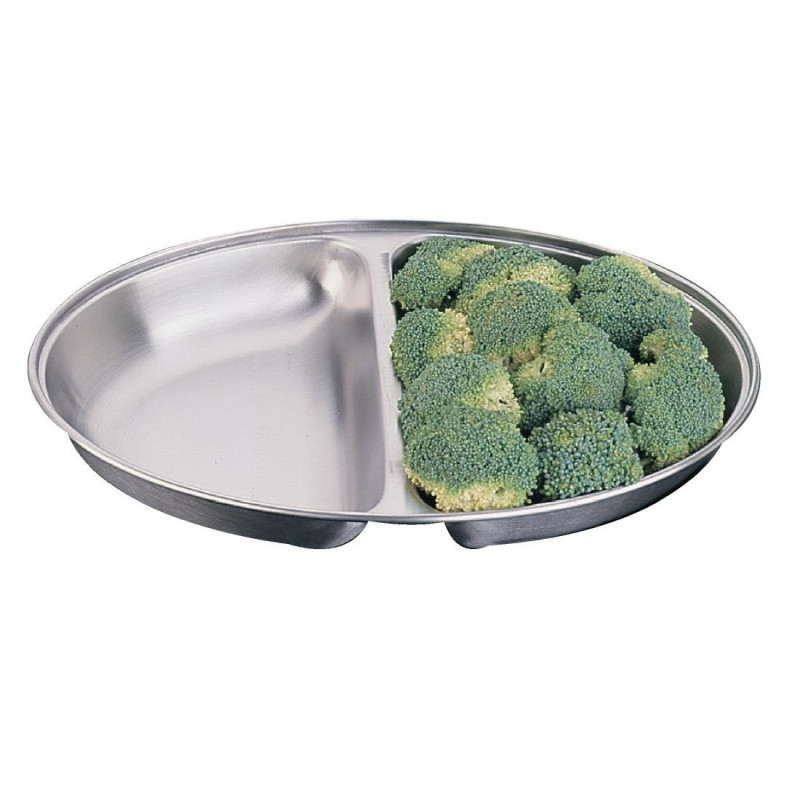 Plat à légumes ovale 2 compartiments 180x252mm - Olympia - Fourniresto Plat à légumes ovale 2 compartiments 180x252mm - Olympia - Fourniresto