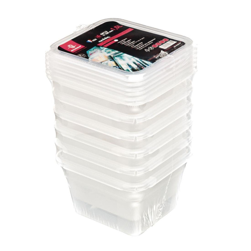 GN1/6 Modulus heavy-duty storage container 2L - Set of 6 - Bourgeat - Fourniresto GN1/6 Modulus heavy-duty storage container 2L - Set of 6 - Bourgeat - Fourniresto