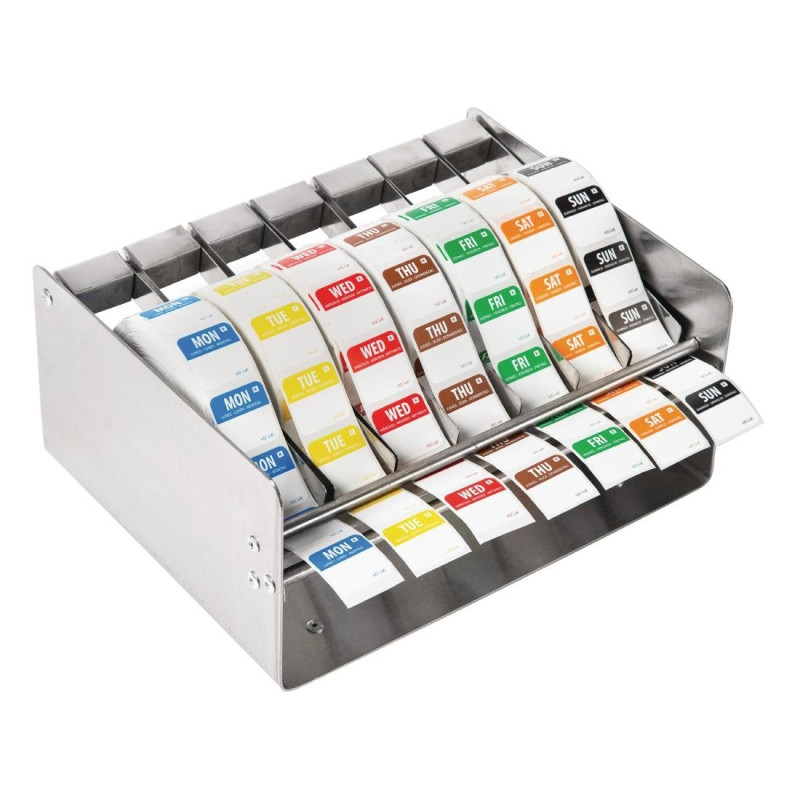 Etiquettes Jours de La Semaine avec Distributeur - 7 Rouleaux de 1000 - Vogue Etiquettes Jours de La Semaine avec Distributeur - 7 Rouleaux de 1000 - Vogue