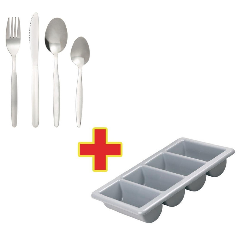 - Lot de 240 couverts Kelso avec bac à couverts - Olympia - Fourniresto - Lot de 240 couverts Kelso avec bac à couverts - Olympia - Fourniresto