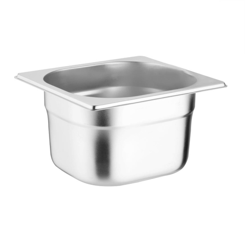 - Set of 4 GN1/6 Pans and Lids - Depth 100 mm - Vogue - Set of 4 GN1/6 Pans and Lids - Depth 100 mm - Vogue