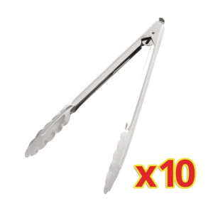 - Komplekt 10 teeninduspintsetti 25,5 cm - Vogue - Fourniresto