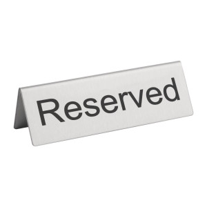 Lauajalad roostevabast terasest "Reserveeritud" - 10 tk komplektis - Olympia - Fourniresto