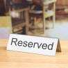 Lauajalad roostevabast terasest "Reserveeritud" - 10 tk komplektis - Olympia - Fourniresto