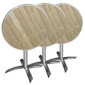 Laud kokkupandava puidust plaadiga Ø 60 cm - Bolero - Fourniresto