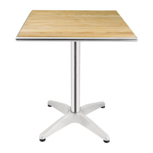 Ruudukujuline saarepuidust laud 60 x 60 cm - Bolero - Fourniresto