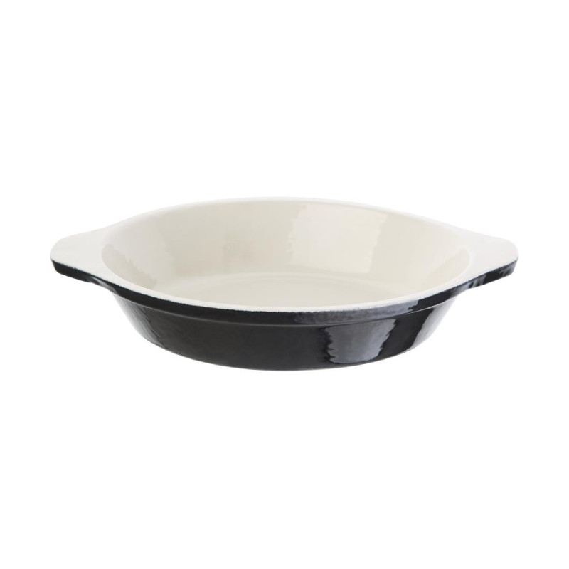 Plat À Gratin Rond Noir - 400ml - Vogue Plat À Gratin Rond Noir - 400ml - Vogue