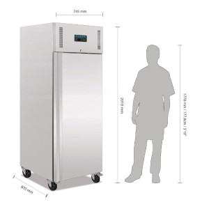 Roostevabast terasest negatiivne kapp 1 uksega - 650 L - Polar - Fourniresto