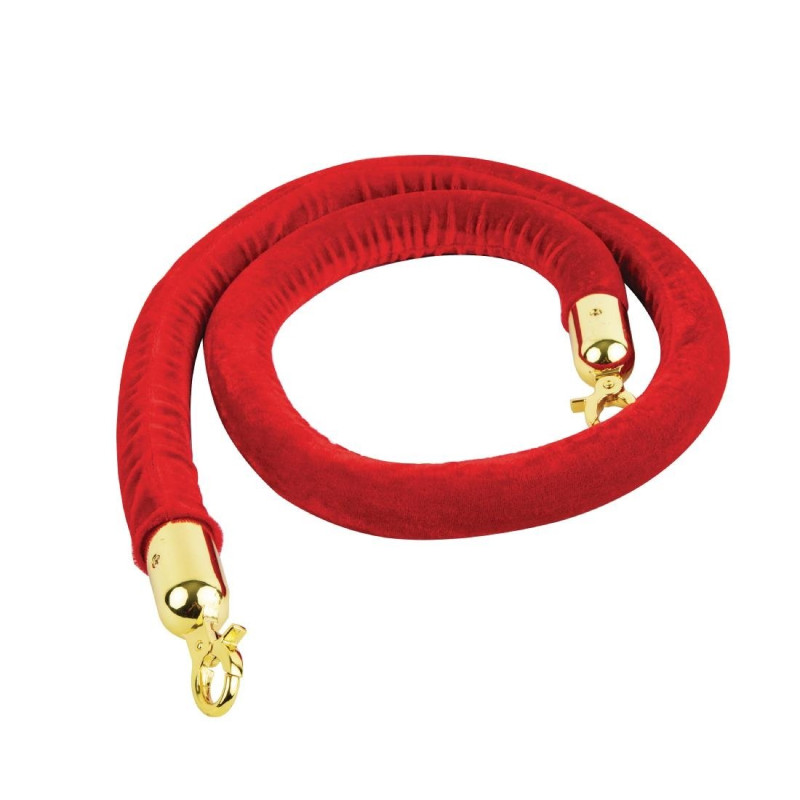 Cordon d'accueil rouge 1m50 - Bolero - Fourniresto Cordon d'accueil rouge 1m50 - Bolero - Fourniresto