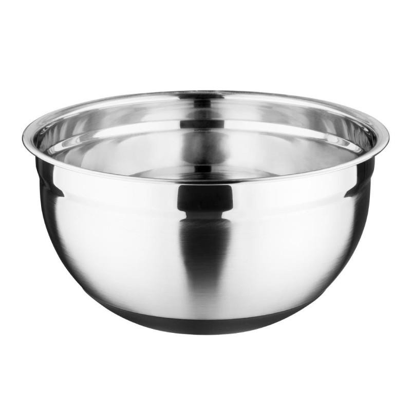 Stainless Steel Bowl with Silicone Bottom - 8 L - Vogue Stainless Steel Bowl with Silicone Bottom - 8 L - Vogue
