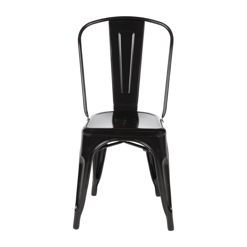 Bistrostapeldatavad terasest toolid - must - 4 tk - Bolero Bistrostapeldatavad terasest toolid - must - 4 tk - Bolero